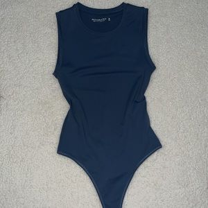 Soft Matte Seamless Bodysuit - Blue